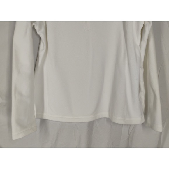 Patagonia Worn Wear Women's LARGE Pull Over 1/4 Zip White Fleece Jacket Shirt - Picture 7 of 16